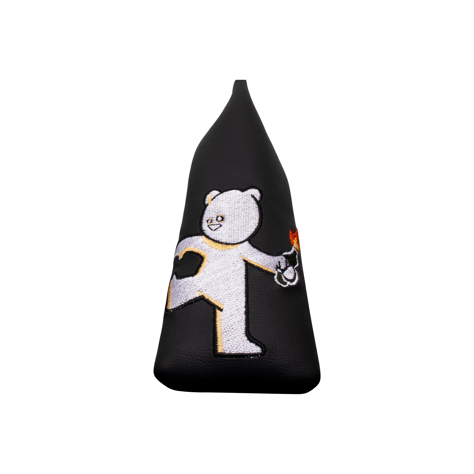 Banksy Teddy Bear Blade Putter Headcover Black
